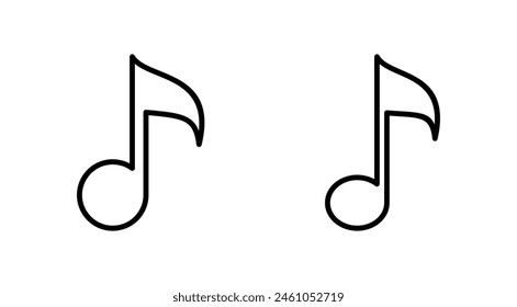 Music icon set. note music icon vector. tone icon