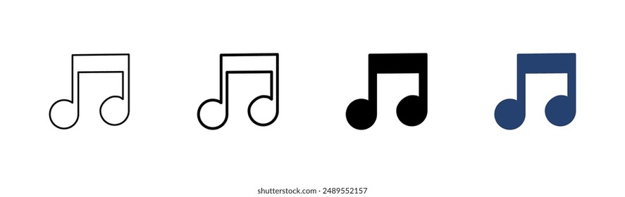 Music icon set. note music icon vector. tone icon