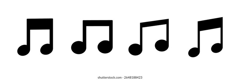 Music icon set. note music icon vector. tone icon
