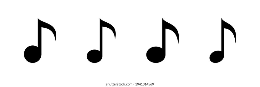 Music icon set. note music icon vectors