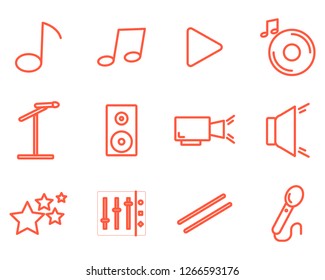 music icon set with perfect outline style,very elegance for best project