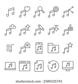 Music Icon Set - Sign Symbol