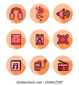 Music Icon Set Vector Design Art