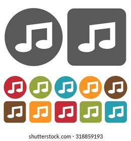music icon set. Vector Illustration eps10. 