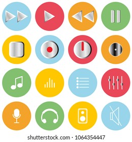 Music icon set vector illustration.EPS10