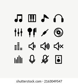 Music icon set vector image