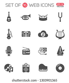 music icon set. music web icons for your project