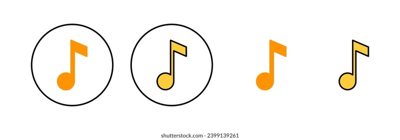 Musiksymbol für Web- und mobile App. Notenmusikzeichen und -symbol