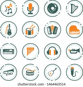 Music icon set for web sites and user interface