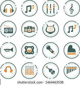 Music icon set for web sites and user interface