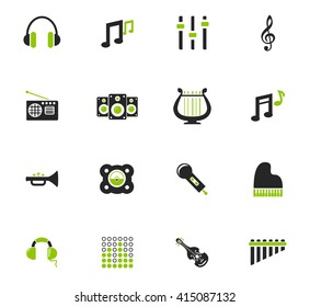 Music  icon set for web sites and user interface