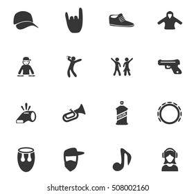 Music icon set for web sites and user interface