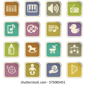 Music icon set for web sites and user interface