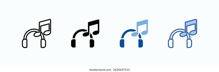 Musik Symbolblatt Mehrere Stilkollektionen isolierter Vektor