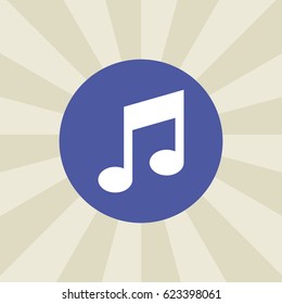 music icon. sign design. gradient background