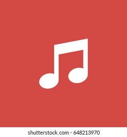 music icon. sign design. red background