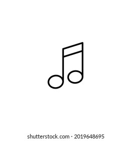Icono de música, vector de signo de música