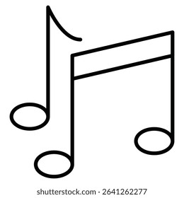 Music icon simple flat icon vector symbol
