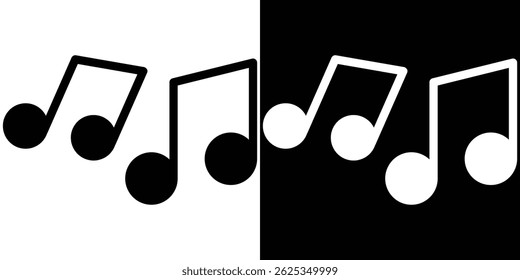 Music icon simple line vector. Symbol, logo.