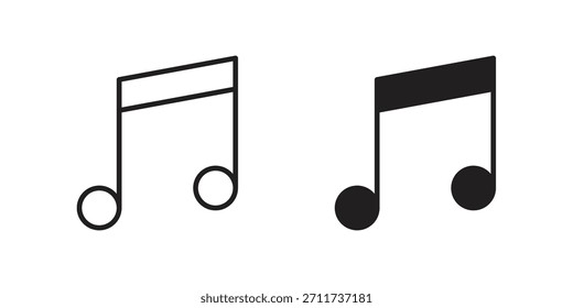 Musiksymbol im einfachen modernen Vektorformat. EPS-Symbolpaket