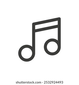 Ícone de música Contorno simples do logotipo do vetor