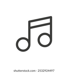 Music icon Simple outline vector logo