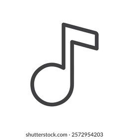 Music icon Simple outline vector logo