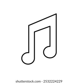 Music icon. simple thin line icon.