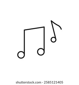Music icon. simple thin line vector icon