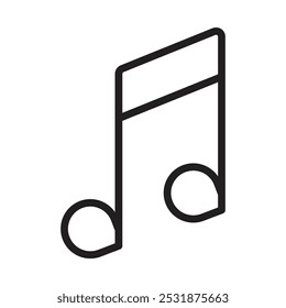 Ícone de música Contorno fino simples