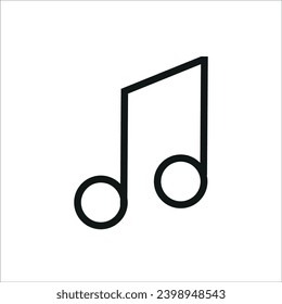 music icon. Simple vector sign