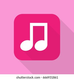 music icon for smart phone screen application vector flat design