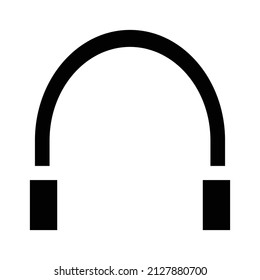 a music icon with solid style. suitable for music and art design