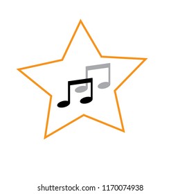 Music icon with star