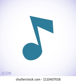 Music icon, stock vector illustration flat design style