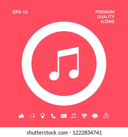 Music icon symbol. Graphic elements for your design