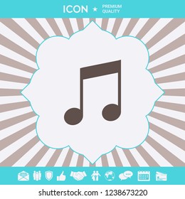 Music icon symbol. Graphic elements for your design
