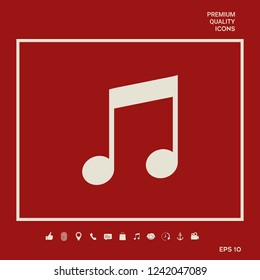 Music icon symbol. Graphic elements for your design