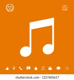 Music icon symbol. Graphic elements for your design