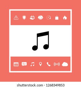 Music icon symbol. Graphic elements for your design
