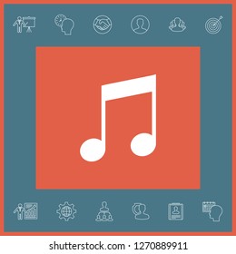 Music icon symbol. Graphic elements for your design