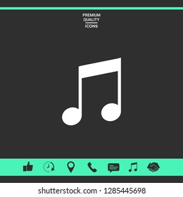 Music icon symbol. Graphic elements for your design