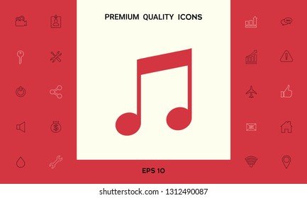 Music icon symbol. Graphic elements for your design