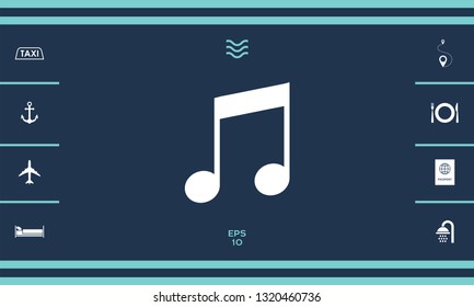 Music icon symbol. Graphic elements for your design