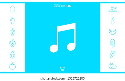 Music icon symbol. Graphic elements for your design