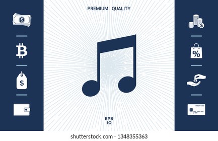 Music icon symbol. Graphic elements for your design