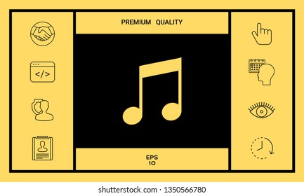 Music icon symbol. Graphic elements for your design