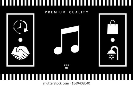 Music icon symbol. Graphic elements for your design