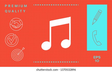 Music icon symbol. Graphic elements for your design