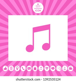 Music icon symbol. Graphic elements for your design